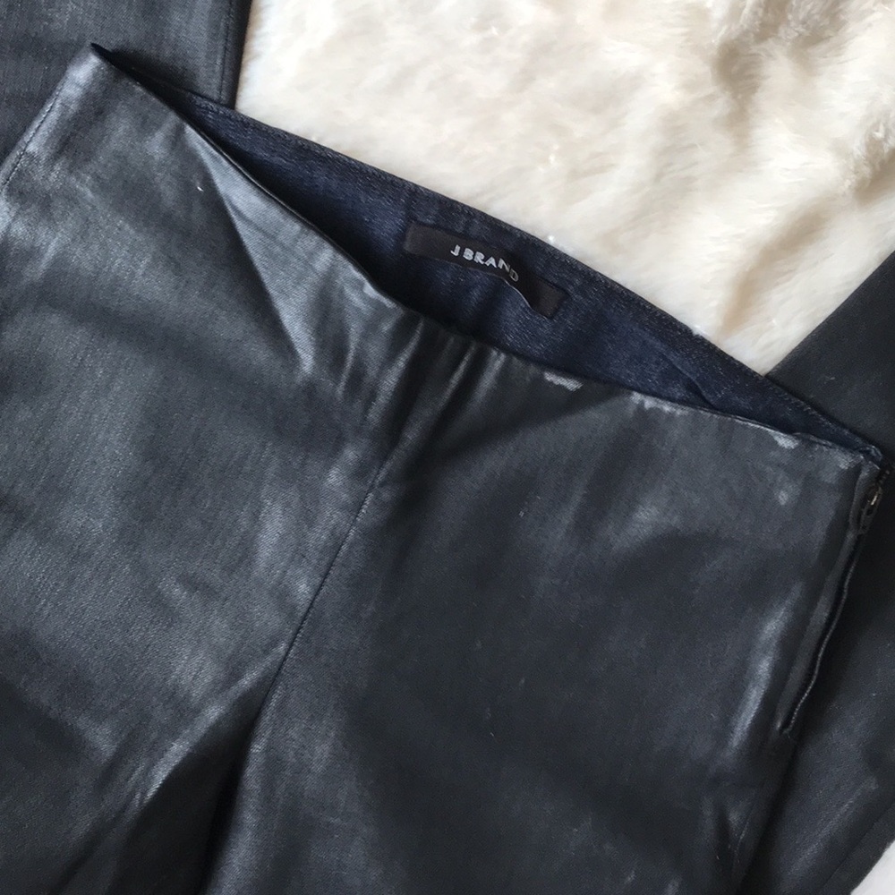 J.Brand Metallic Black Coat Jeans